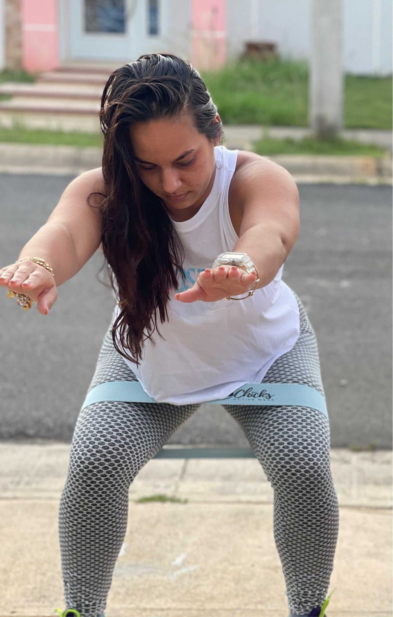 Rooster Crop Tank White