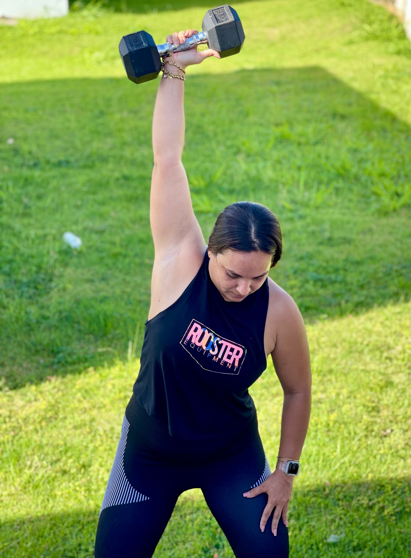 Rooster Crop Tank Black